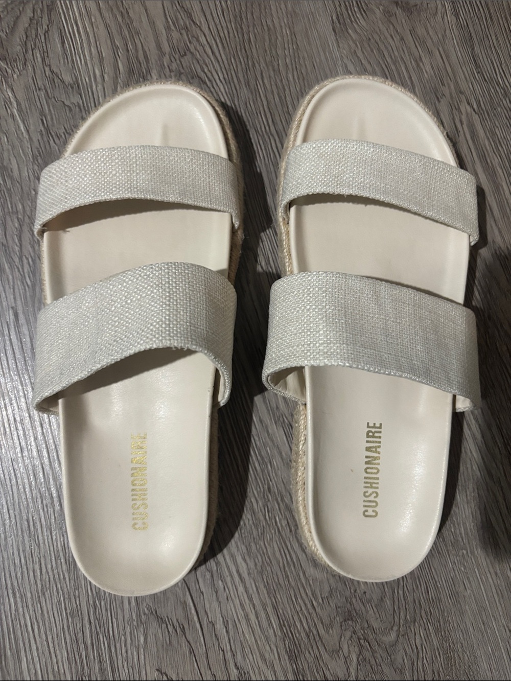 CUSHIONAIRE Women's Niles Espadrille footbed slide sandals with +Comfort